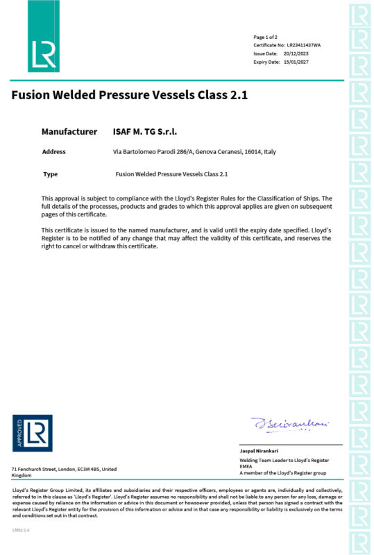 Certificat Mizar Marine